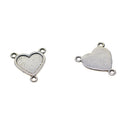 20 Pieces Tibetan Silver Heart Shaped Charms Pendants DIY Necklace Connector