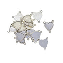 20 Pieces Tibetan Silver Heart Shaped Charms Pendants DIY Necklace Connector