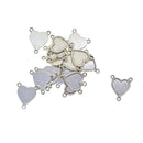 20 Pieces Tibetan Silver Heart Shaped Charms Pendants DIY Necklace Connector