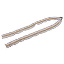 1 Yards 30mm Gold Pearl and Lace Beaded Trimming Stretch Lace Ribbon Trim Wedding Dress Costume Applique Motif DIY Craft Sewing Supplies