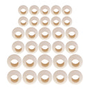 30 Pieces Large Hole BOHO Style Natural Color Wood Round Spacer Beads Bulk Lots for Jewelry Making Craft DIY Macrame Bracelet Necklace Accessories 20mm 25mm 30mm Mixed