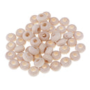 100 Pieces Large Hole BOHO 5mm Large Hole BOHO Natural Color Wood Abacus Beads Bulk Lots for Jewelry Making Craft DIY Macrame Bracelet Necklace