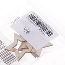 30 Pieces Natural Wood Double Stars Wooden Craft Star Card Making Supply Scrapbooking Embellishment 38x30mm
