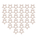 30 Pieces Natural Wood Double Stars Wooden Craft Star Card Making Supply Scrapbooking Embellishment 38x30mm