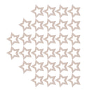 30 Pieces Natural Wood Double Stars Wooden Craft Star Card Making Supply Scrapbooking Embellishment 38x30mm
