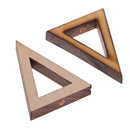 20 Pieces 40x25mm Natural Triangle Shapes Wooden Wood Pendant Charms Top Drilled Hole DIY Earring Jewelry Making Findings Craft Supplies