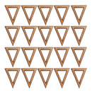 20 Pieces 40x25mm Natural Triangle Shapes Wooden Wood Pendant Charms Top Drilled Hole DIY Earring Jewelry Making Findings Craft Supplies