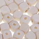200 Pieces DIY Square Cube Wooden Beads 10mm Loose Spacer Charms Natural Wood Bead Kids DIY Wood Beads for Jewelry Making Crafts