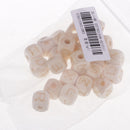 26 Pieces 10mm Unpainted Wooden Alphabet A-Z Letters Sqaure Wood Spacer Beads Wooden Beads For Baby Teething Jewelry DIY Beading Crafts Supplies