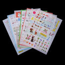 6 Sheets Beautiful Transparent Planner Stickers Decorative Sticker Collection for Scrapbooking, Calendars, Arts, Kids DIY Crafts, Album, Journals