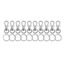 10 Pieces Silver Plated Metal Swivel Lobster Clasps Lanyard Snap Hook Lobster Clasp Clip Jewelry Findings Clasps and Keychain Key Rings 10 Pieces for DIY Key Rings