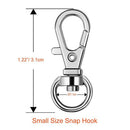 10 Pieces Silver Plated Metal Swivel Lobster Clasps Lanyard Snap Hook Lobster Clasp Clip Jewelry Findings Clasps and Keychain Key Rings 10 Pieces for DIY Key Rings