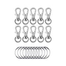10 Pieces Silver Plated Metal Swivel Lobster Clasps Lanyard Snap Hook Lobster Clasp Clip Jewelry Findings Clasps and Keychain Key Rings 10 Pieces for DIY Key Rings