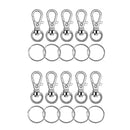 10 Pieces Silver Plated Metal Swivel Lobster Clasps Lanyard Snap Hook Lobster Clasp Clip Jewelry Findings Clasps and Keychain Key Rings 10 Pieces for DIY Key Rings