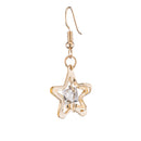 1 Pair Fashion Earrings Pentastar Glass Vintage Jewelry Earrings for Women Beautiful Star Earrings Ear Clip brincos