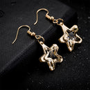 1 Pair Fashion Earrings Pentastar Glass Vintage Jewelry Earrings for Women Beautiful Star Earrings Ear Clip brincos