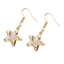 1 Pair Fashion Earrings Pentastar Glass Vintage Jewelry Earrings for Women Beautiful Star Earrings Ear Clip brincos