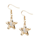 1 Pair Fashion Earrings Pentastar Glass Vintage Jewelry Earrings for Women Beautiful Star Earrings Ear Clip brincos