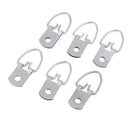 100 Pieces 3.2 x 1.5 cm Single Hole D Ring Picture Frame Hangers Hooks Wall Hangers Heavy Duty D Ring Picture Hangers