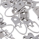 100 Pieces 3.2 x 1.5 cm Single Hole D Ring Picture Frame Hangers Hooks Wall Hangers Heavy Duty D Ring Picture Hangers