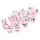 50 Piece Baseball Round Acrylic Loose Spacer Large Hole Beads Accessories Findings for Jewelry Making Crafts 12mm