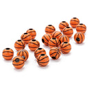 50 Pieces 11mm Acrylic Round Basketball Beads Large hole Spacer Beads fit European Charms Bracelet Necklace Jewelry Making