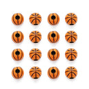 50 Pieces 11mm Acrylic Round Basketball Beads Large hole Spacer Beads fit European Charms Bracelet Necklace Jewelry Making