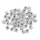 50 Piece Volleyball Round Acrylic Loose Spacer Large Hole Beads Accessories Findings for Jewelry Making Crafts 12mm