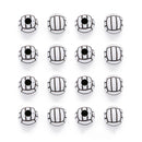 50 Piece Volleyball Round Acrylic Loose Spacer Large Hole Beads Accessories Findings for Jewelry Making Crafts 12mm