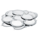 10 Pieces 13x18mm Vintage Oval Pendant Bezel Trays, Silver Tone, Blanks Cameo Bezel Cabochon Settings for Jewelry Making Charms