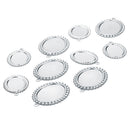 10 Pieces 13x18mm Vintage Oval Pendant Bezel Trays, Silver Tone, Blanks Cameo Bezel Cabochon Settings for Jewelry Making Charms