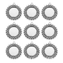 10 Pieces 20mm Vintage Round Pendant Bezel Trays, Silver Tone, Blanks Cameo Bezel Cabochon Settings for Jewelry Making Charms