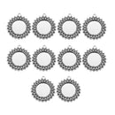 10 Pieces 20mm Vintage Round Pendant Bezel Trays, Silver Tone, Blanks Cameo Bezel Cabochon Settings for Jewelry Making Charms