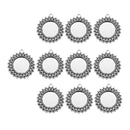 10 Pieces 20mm Vintage Round Pendant Bezel Trays, Silver Tone, Blanks Cameo Bezel Cabochon Settings for Jewelry Making Charms