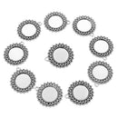 10 Pieces 20mm Vintage Round Pendant Bezel Trays, Silver Tone, Blanks Cameo Bezel Cabochon Settings for Jewelry Making Charms