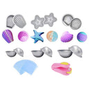 DIY Bath Bombs Molds Set with 12 Pieces Metal Bath Bombs Mould, 200 Pieces Shrink Wrap Bags, 1 Piece Mini Heat Sealer for Crafting Your Own Fizzies