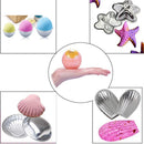 DIY Bath Bombs Molds Set with 12 Pieces Metal Bath Bombs Mould, 200 Pieces Shrink Wrap Bags, 1 Piece Mini Heat Sealer for Crafting Your Own Fizzies