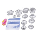 DIY Bath Bombs Molds Set with 12 Pieces Metal Bath Bombs Mould, 200 Pieces Shrink Wrap Bags, 1 Piece Mini Heat Sealer for Crafting Your Own Fizzies