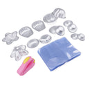 7 Set Aluminum Bath Bombs Mold including Starfish/ Shell /Half Round Mould Bath Bombs Molds / Shrink Bags/ Capper /Bath Toys for Homemade Bath Bombs DIY Craft