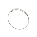 6 Pieces Brass Sliver Plated Adjustable Wire Bracelets Blanks, Expandable Wiring Bangle Bracelet DIY Craft