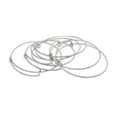 6 Pieces Brass Sliver Plated Adjustable Wire Bracelets Blanks, Expandable Wiring Bangle Bracelet DIY Craft