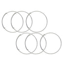 6 Pieces Brass Sliver Plated Adjustable Wire Bracelets Blanks, Expandable Wiring Bangle Bracelet DIY Craft