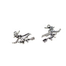20 Pieces Halloween Charms Antique Silver Halloween Craft Supplies Charms Witch on Broomstick Pendants for Crafting, Jewelry Findings Making Accessory For DIY Necklace Bracelet