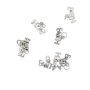 50 Pack 17 x 9.5 mm Upper Case Faith Letter Charms with Jump Rings fit Pendant, Key Chains, Key Rings, Choker, Necklace, Bracelet, Bag Charms, etc