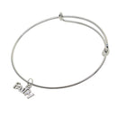 50 Pack 17 x 9.5 mm Upper Case Faith Letter Charms with Jump Rings fit Pendant, Key Chains, Key Rings, Choker, Necklace, Bracelet, Bag Charms, etc