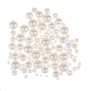 100 Pieces White Imitated Pearl Beads Jewelry Making Supplies Handcraft Pearl Nail Decoration Beads Protection Material Safe Decoration for Home