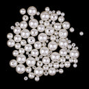 100 Pieces White Imitated Pearl Beads Jewelry Making Supplies Handcraft Pearl Nail Decoration Beads Protection Material Safe Decoration for Home