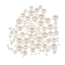 100 Pieces White Imitated Pearl Beads Jewelry Making Supplies Handcraft Pearl Nail Decoration Beads Protection Material Safe Decoration for Home