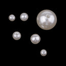 100 Pieces White Imitated Pearl Beads Jewelry Making Supplies Handcraft Pearl Nail Decoration Beads Protection Material Safe Decoration for Home