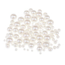 100 Pieces White Imitated Pearl Beads Jewelry Making Supplies Handcraft Pearl Nail Decoration Beads Protection Material Safe Decoration for Home